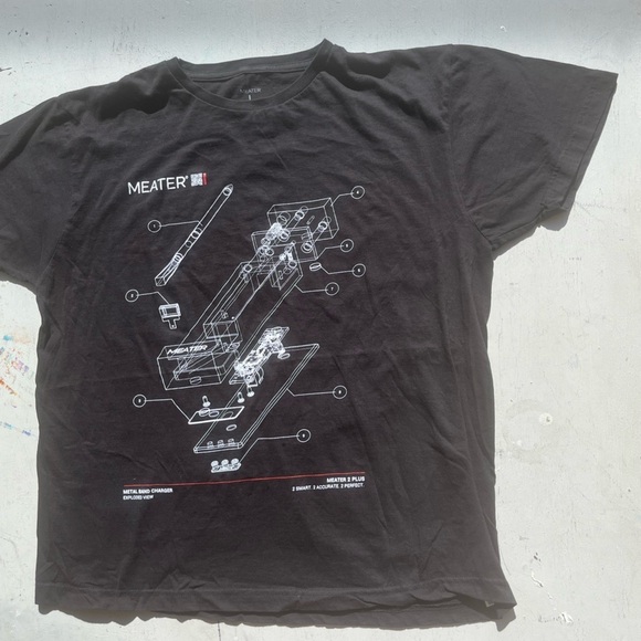 Men's Meater T-Shirt Black Schematic L Meateater Slicer Tool Carnivore Deli Meat - Picture 3 of 10